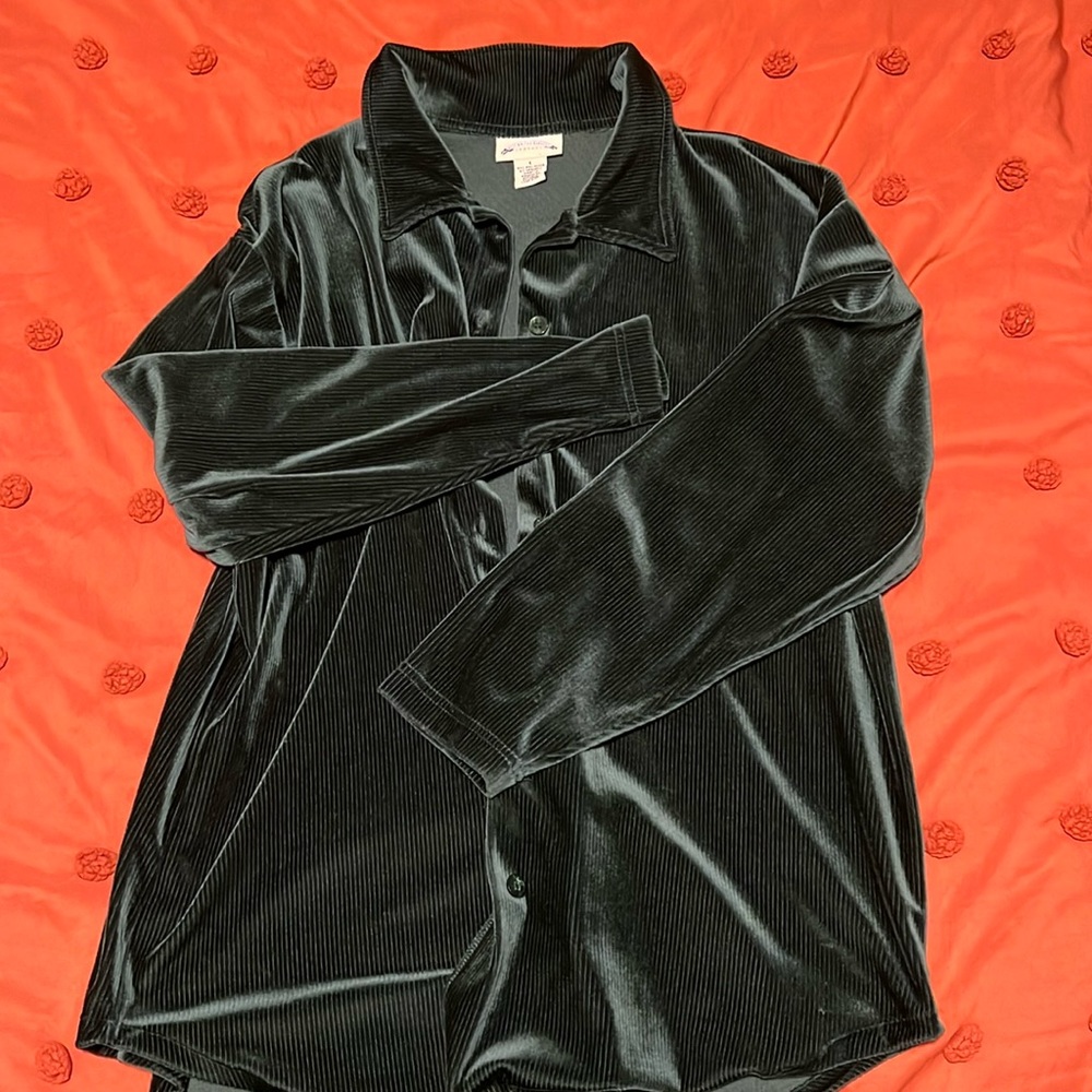 Velvet Button Down